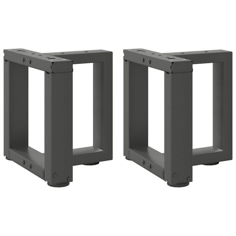 vidaXL Coffee Table Legs T-Shaped 2 pcs Anthracite 30x25x(30-31) cm Steel