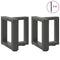vidaXL Coffee Table Legs T-Shaped 2 pcs Anthracite 30x25x(30-31) cm Steel