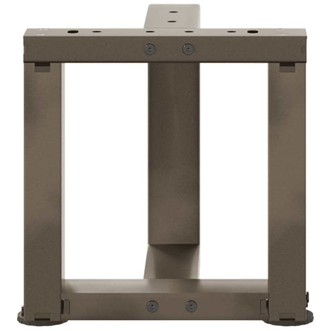 vidaXL Coffee Table Legs T-Shaped 2 pcs Natural Steel 30x25x(30-31) cm Steel