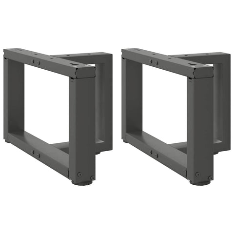 vidaXL Coffee Table Legs T-Shaped 2 pcs Anthracite 40x25x(30-31) cm Steel