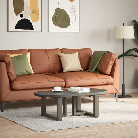 vidaXL Coffee Table Legs T-Shaped 2 pcs Natural Steel 40x25x(30-31) cm Steel