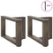 vidaXL Coffee Table Legs T-Shaped 2 pcs Natural Steel 40x25x(30-31) cm Steel