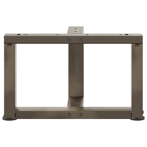 vidaXL Coffee Table Legs T-Shaped 2 pcs Natural Steel 40x25x(30-31) cm Steel