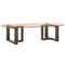 vidaXL Coffee Table Legs T-Shaped 2 pcs Natural Steel 40x25x(30-31) cm Steel