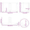 vidaXL Coffee Table Legs T-Shaped 2 pcs Natural Steel 40x25x(30-31) cm Steel