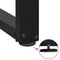 vidaXL Coffee Table Legs T-Shaped 2 pcs Black 50x25x(30-31) cm Steel