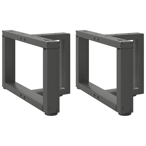 vidaXL Coffee Table Legs T-Shaped 2 pcs Anthracite 50x25x(30-31) cm Steel