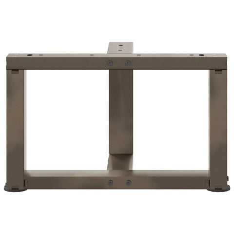 vidaXL Coffee Table Legs T-Shaped 2 pcs Natural Steel 50x25x(30-31) cm Steel