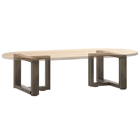 vidaXL Coffee Table Legs T-Shaped 2 pcs Natural Steel 50x25x(30-31) cm Steel
