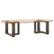 vidaXL Coffee Table Legs T-Shaped 2 pcs Natural Steel 50x25x(30-31) cm Steel