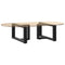 vidaXL Coffee Table Legs T-Shaped 2 pcs Black 60x25x(30-31) cm Steel