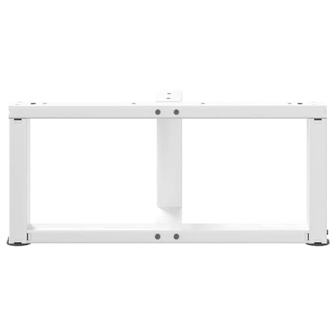 vidaXL Coffee Table Legs T-Shaped 2 pcs White 60x25x(30-31) cm Steel