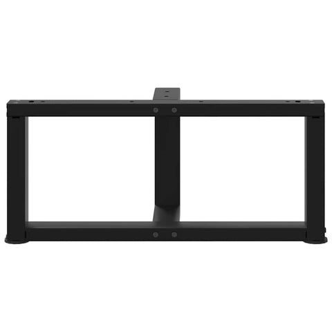 vidaXL Coffee Table Legs T-Shaped 2 pcs Black 70x25x(30-31) cm Steel
