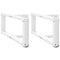 vidaXL Coffee Table Legs T-Shaped 2 pcs White 70x25x(30-31) cm Steel