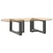 vidaXL Coffee Table Legs T-Shaped 2 pcs Anthracite 70x25x(30-31) cm Steel