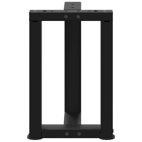 vidaXL Coffee Table Legs T-Shaped 2 pcs Black 28x25x(42-43) cm Steel