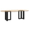 vidaXL Coffee Table Legs T-Shaped 2 pcs Black 28x25x(42-43) cm Steel