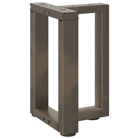 vidaXL Coffee Table Legs T-Shaped 2 pcs Natural Steel 28x25x(42-43) cm Steel