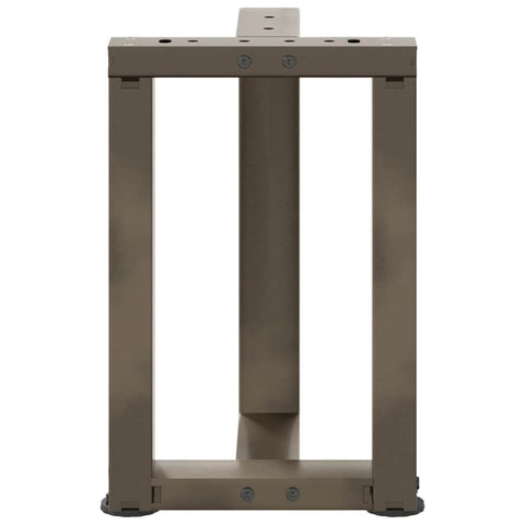 vidaXL Coffee Table Legs T-Shaped 2 pcs Natural Steel 28x25x(42-43) cm Steel