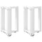 vidaXL Coffee Table Legs T-Shaped 2 pcs White 38x25x(42-43) cm Steel