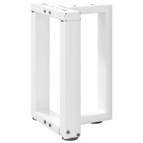 vidaXL Coffee Table Legs T-Shaped 2 pcs White 38x25x(42-43) cm Steel