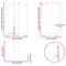 vidaXL Coffee Table Legs T-Shaped 2 pcs White 38x25x(42-43) cm Steel