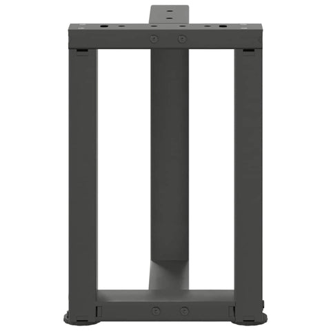 vidaXL Coffee Table Legs T-Shaped 2 pcs Anthracite 38x25x(42-43) cm Steel