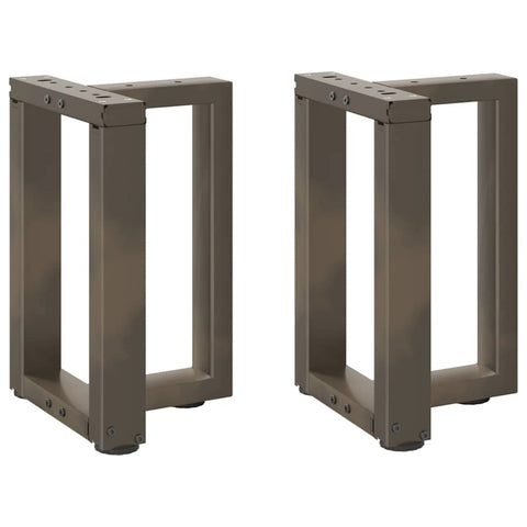 vidaXL Coffee Table Legs T-Shaped 2 pcs Natural Steel 38x25x(42-43) cm Steel