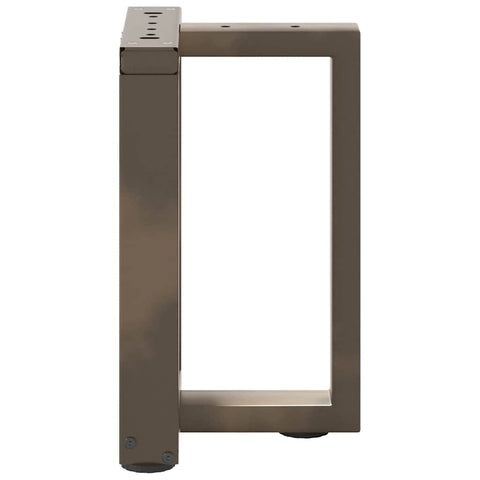 vidaXL Coffee Table Legs T-Shaped 2 pcs Natural Steel 38x25x(42-43) cm Steel