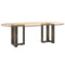 vidaXL Coffee Table Legs T-Shaped 2 pcs Natural Steel 38x25x(42-43) cm Steel