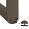 vidaXL Coffee Table Legs T-Shaped 2 pcs Natural Steel 38x25x(42-43) cm Steel