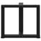vidaXL Coffee Table Legs T-Shaped 2 pcs Black 50x25x(42-43) cm Steel