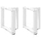 vidaXL Coffee Table Legs T-Shaped 2 pcs White 50x25x(42-43) cm Steel