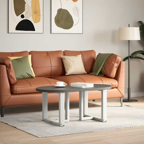 vidaXL Coffee Table Legs T-Shaped 2 pcs White 50x25x(42-43) cm Steel