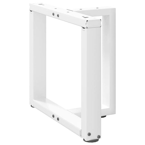 vidaXL Coffee Table Legs T-Shaped 2 pcs White 50x25x(42-43) cm Steel