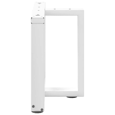 vidaXL Coffee Table Legs T-Shaped 2 pcs White 50x25x(42-43) cm Steel