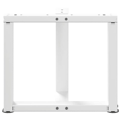 vidaXL Coffee Table Legs T-Shaped 2 pcs White 50x25x(42-43) cm Steel