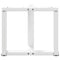 vidaXL Coffee Table Legs T-Shaped 2 pcs White 50x25x(42-43) cm Steel