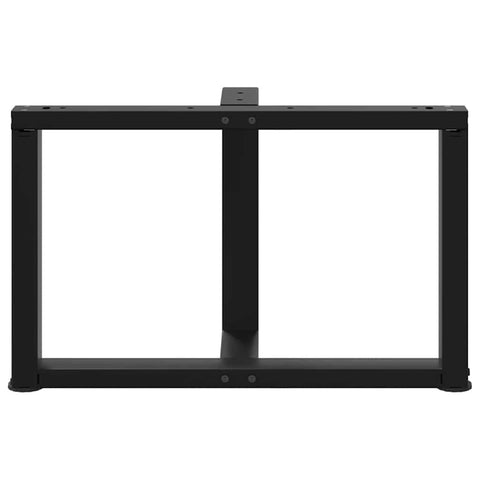 vidaXL Coffee Table Legs T-Shaped 2 pcs Black 60x25x(42-43) cm Steel