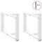 vidaXL Coffee Table Legs T-Shaped 2 pcs White 60x25x(42-43) cm Steel