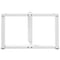 vidaXL Coffee Table Legs T-Shaped 2 pcs White 60x25x(42-43) cm Steel