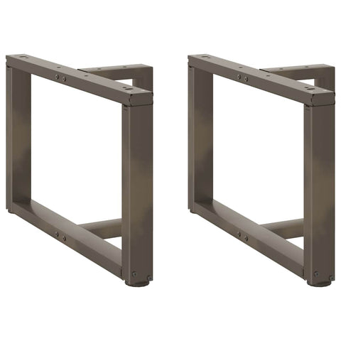 vidaXL Coffee Table Legs T-Shaped 2 pcs Natural Steel 60x25x(42-43) cm Steel