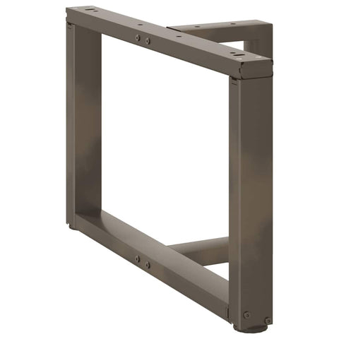 vidaXL Coffee Table Legs T-Shaped 2 pcs Natural Steel 60x25x(42-43) cm Steel