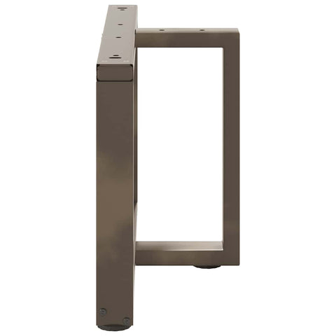 vidaXL Coffee Table Legs T-Shaped 2 pcs Natural Steel 60x25x(42-43) cm Steel
