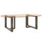 vidaXL Coffee Table Legs T-Shaped 2 pcs Natural Steel 60x25x(42-43) cm Steel