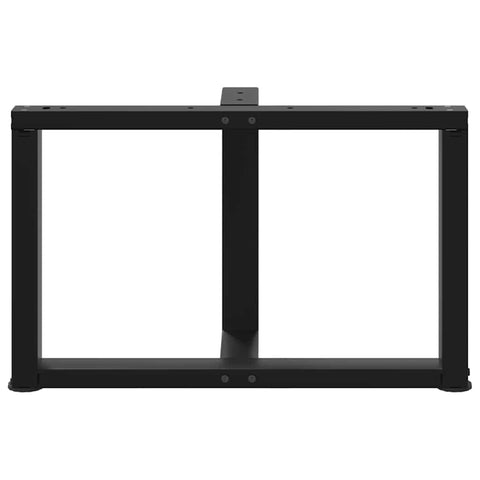 vidaXL Coffee Table Legs T-Shaped 2 pcs Black 70x25x(42-43) cm Steel