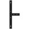 vidaXL Coffee Table Legs T-Shaped 2 pcs Black 70x25x(42-43) cm Steel