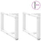 vidaXL Coffee Table Legs T-Shaped 2 pcs White 70x25x(42-43) cm Steel