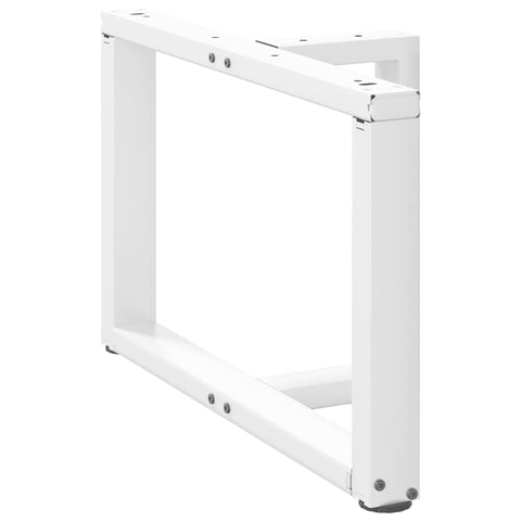 vidaXL Coffee Table Legs T-Shaped 2 pcs White 70x25x(42-43) cm Steel