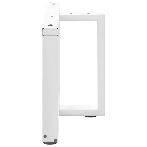 vidaXL Coffee Table Legs T-Shaped 2 pcs White 70x25x(42-43) cm Steel